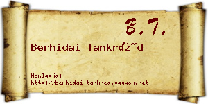 Berhidai Tankréd névjegykártya